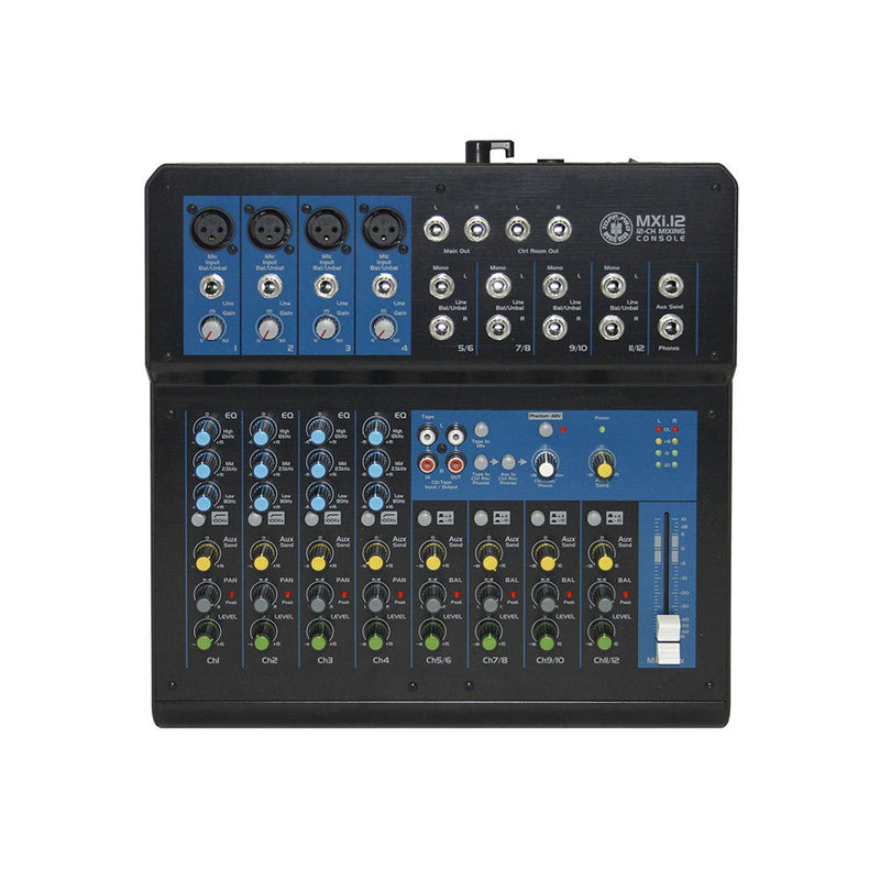 Topp Pro MXI Series Mixer 12 Channel, 4 XLR USB-mixer-Topp Pro- Hermes Music