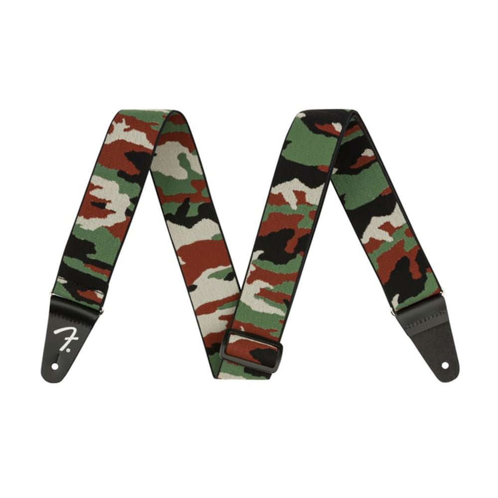 Fender Weighless Camo Strap Woodland Camo-accessories-Fender-Hermes Music