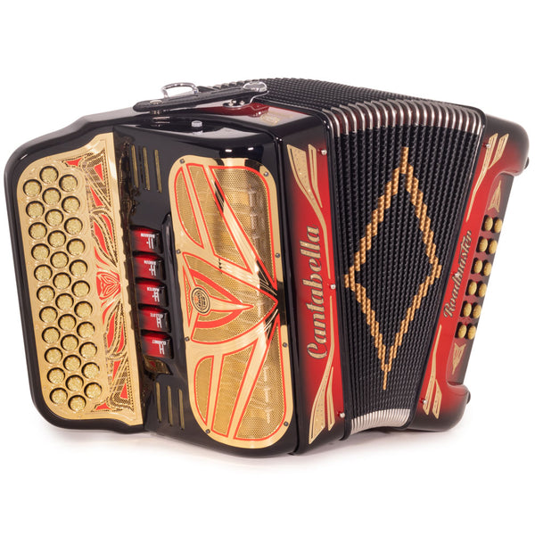 Cantabella Roadmaster Ultra Compact Accordion 5 Switch EAD Red to Black Fade