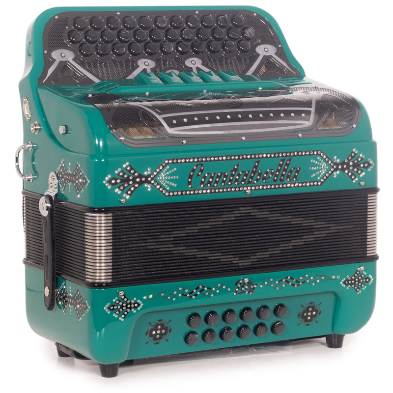 Cantabella Rey II Accordion 5 Switch FBE Green with Black