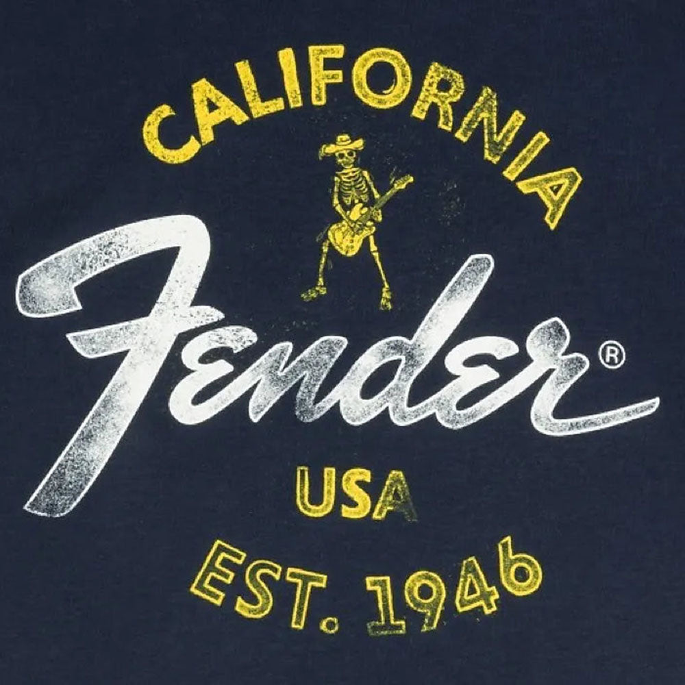 Fender Guitars Baja Blue T-Shirt, Blue, XXL (2XL)-accessories-Fender-Hermes Music