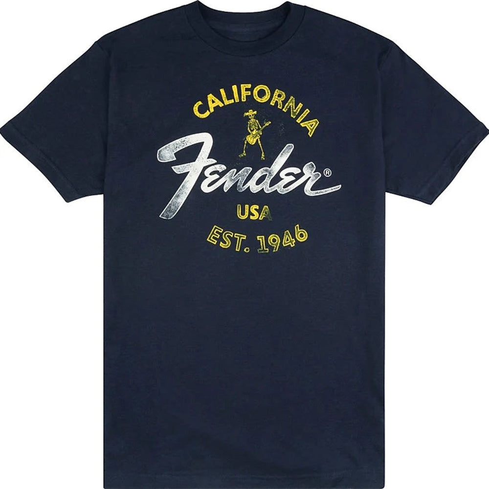 Fender Guitars Baja Blue T-Shirt, Blue, XXL (2XL)-accessories-Fender-Hermes Music