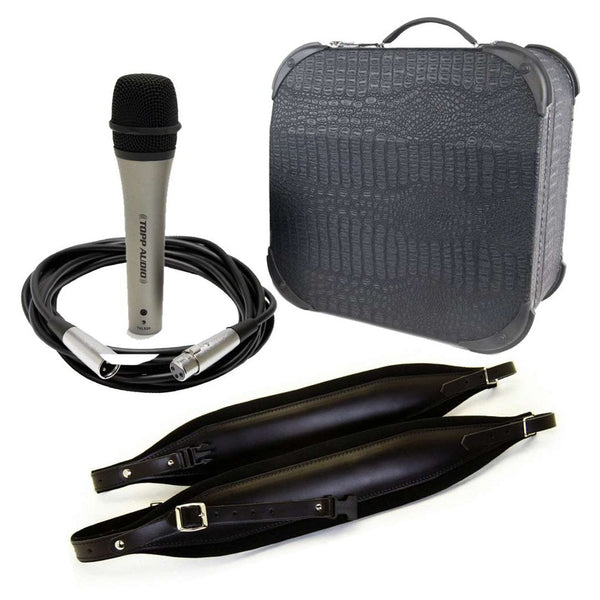 Accessory Bundle for 31 Button Accordion with Case, Microphone, and Extra Wide Straps-bundle-Hermes Music- Hermes Music