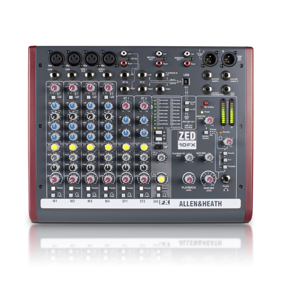 Allen & Heath AH-ZED10FX Mixer with FX-mixer-Allen & Heath- Hermes Music