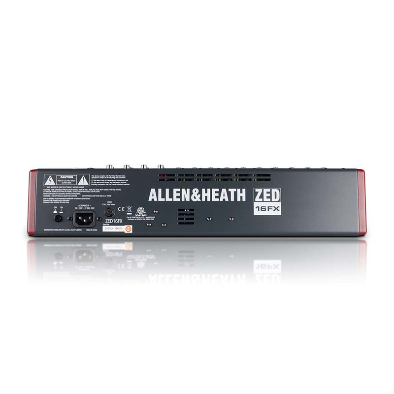 Allen & Heath ZED-16FX 16-channel Mixer with USB Audio Interface and Effects-mixer-Allen & Heath- Hermes Music