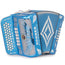 Anacleto Rey Aguila Accordion 6 Switches FBE/GCF Metallic Blue-Accordions & Concertinas-Anacleto- Hermes Music