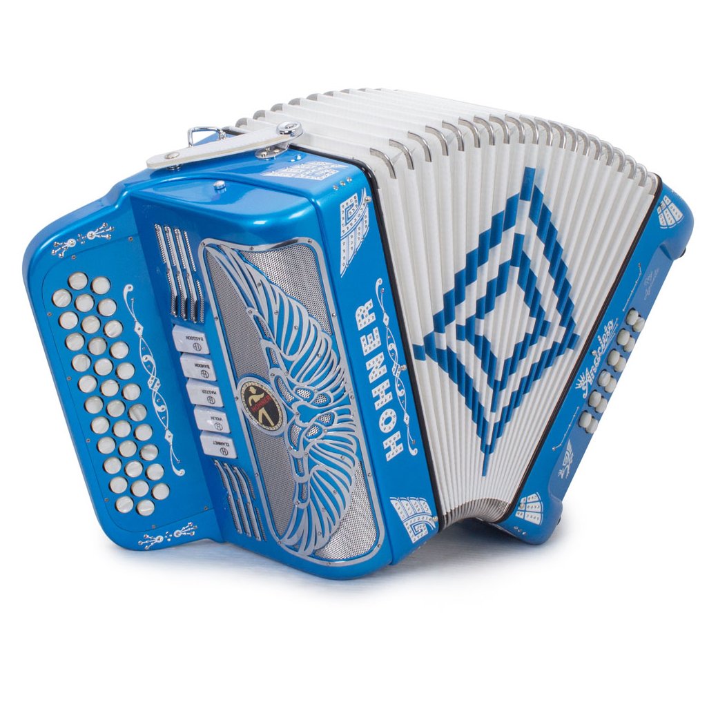 Anacleto Rey Aguila EAD 5 Switches Blue Metallic Compact-accordion-Anacleto- Hermes Music