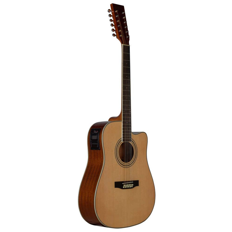 Babilon Pradera Folk 12 String Acoustic/Electric Guitar Natural Wood-guitar-Babilon- Hermes Music