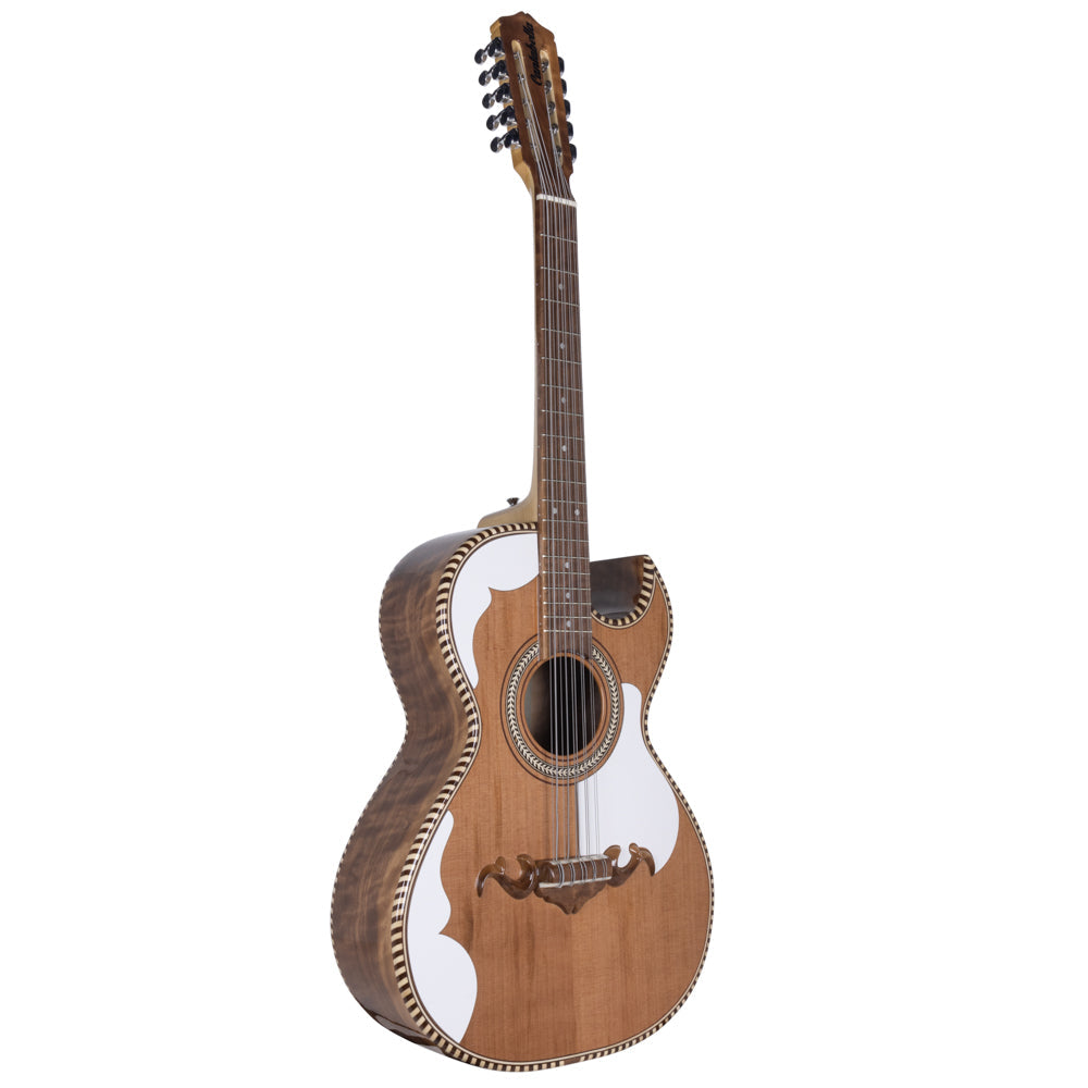 Cantabella Bajo Quinto Cedar Top with Brown and White Binding-Bajo Quinto-Cantabella- Hermes Music