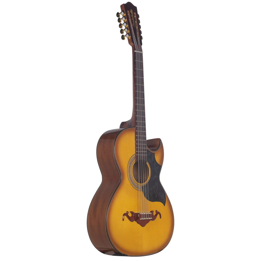 Cantabella Bajo Quinto Cedar Wood, Filleted, Sunburst, Black Mica-bajo quinto-Cantabella- Hermes Music