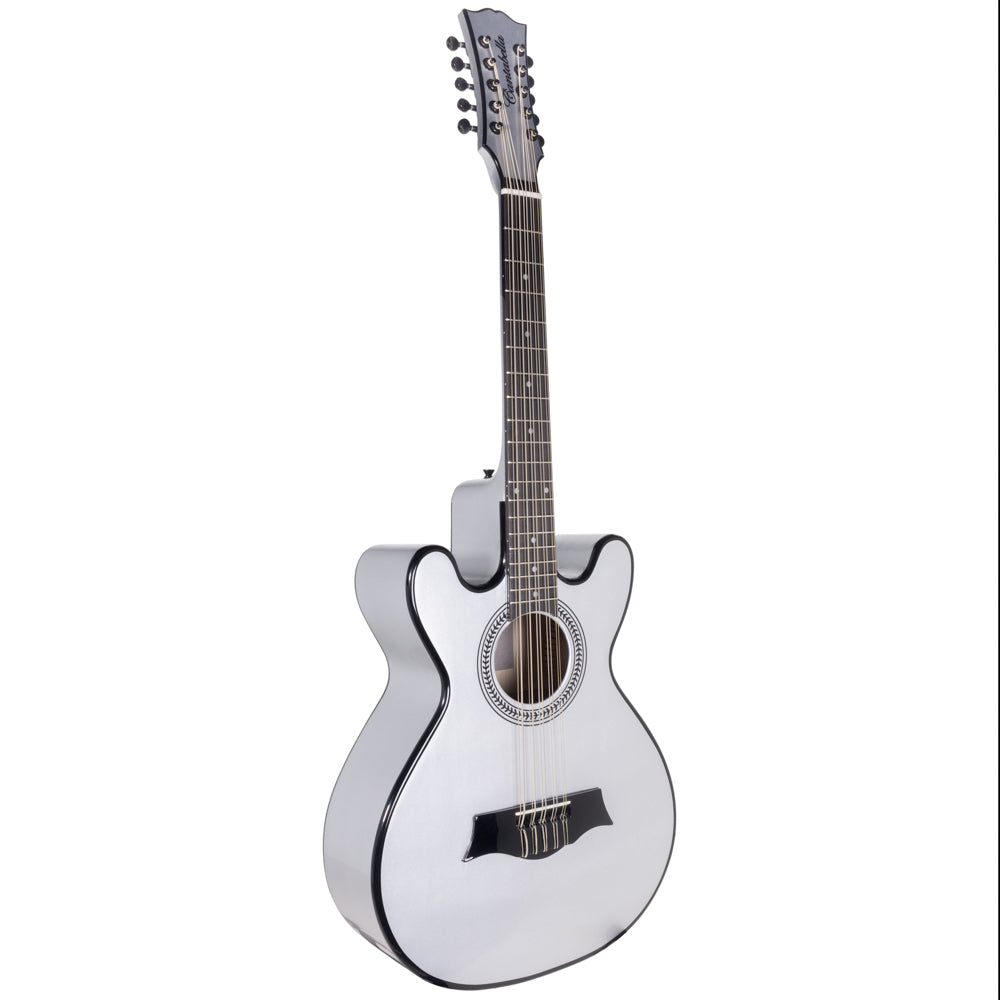 Cantabella Bajo Quinto Maple Top Gray with Black Binding with Case and Accessories-bajo quinto-Cantabella- Hermes Music