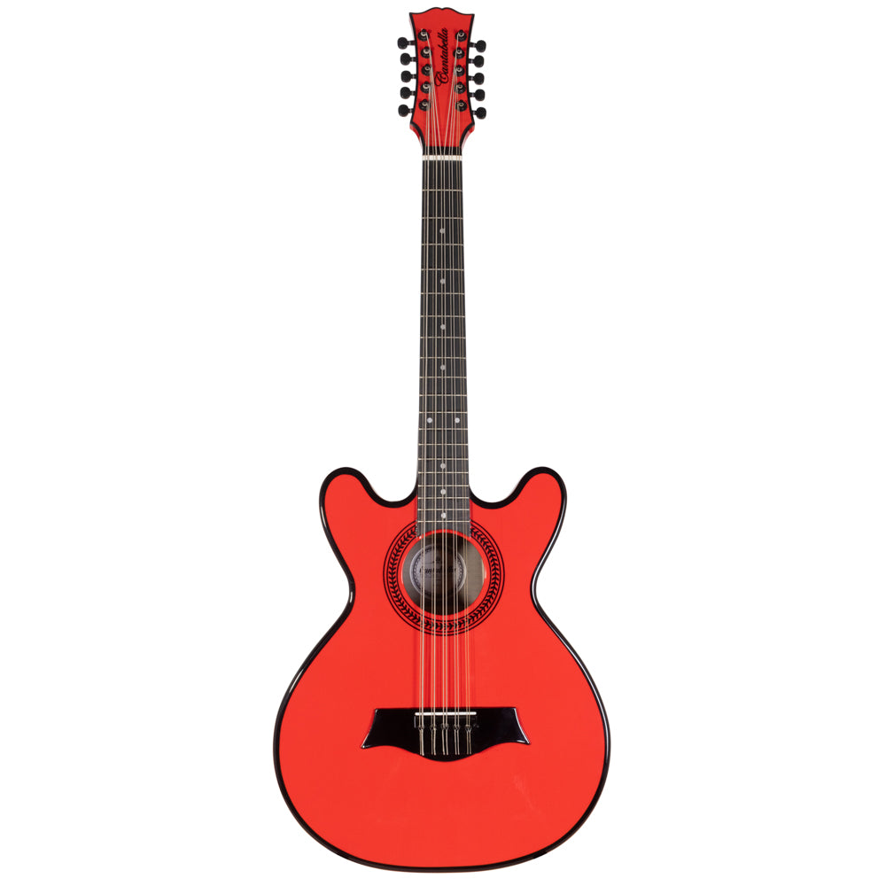 Cantabella Bajo Quinto Maple Top Red with Black Lining with Case and Accessories-bajo quinto-Cantabella- Hermes Music