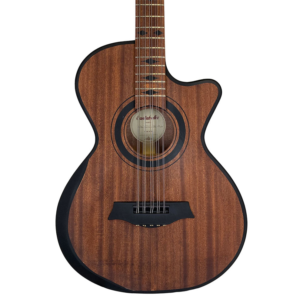 Cantabella Bajo Quinto Sapele Wood Matte Brown-bajo quinto-Cantabella- Hermes Music