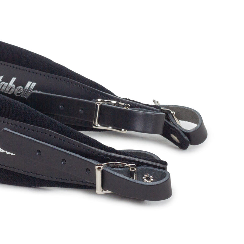 Cantabella Leather Accordion Straps Black with Tag Small Logo 7 cm Wide-accessories-Cantabella- Hermes Music