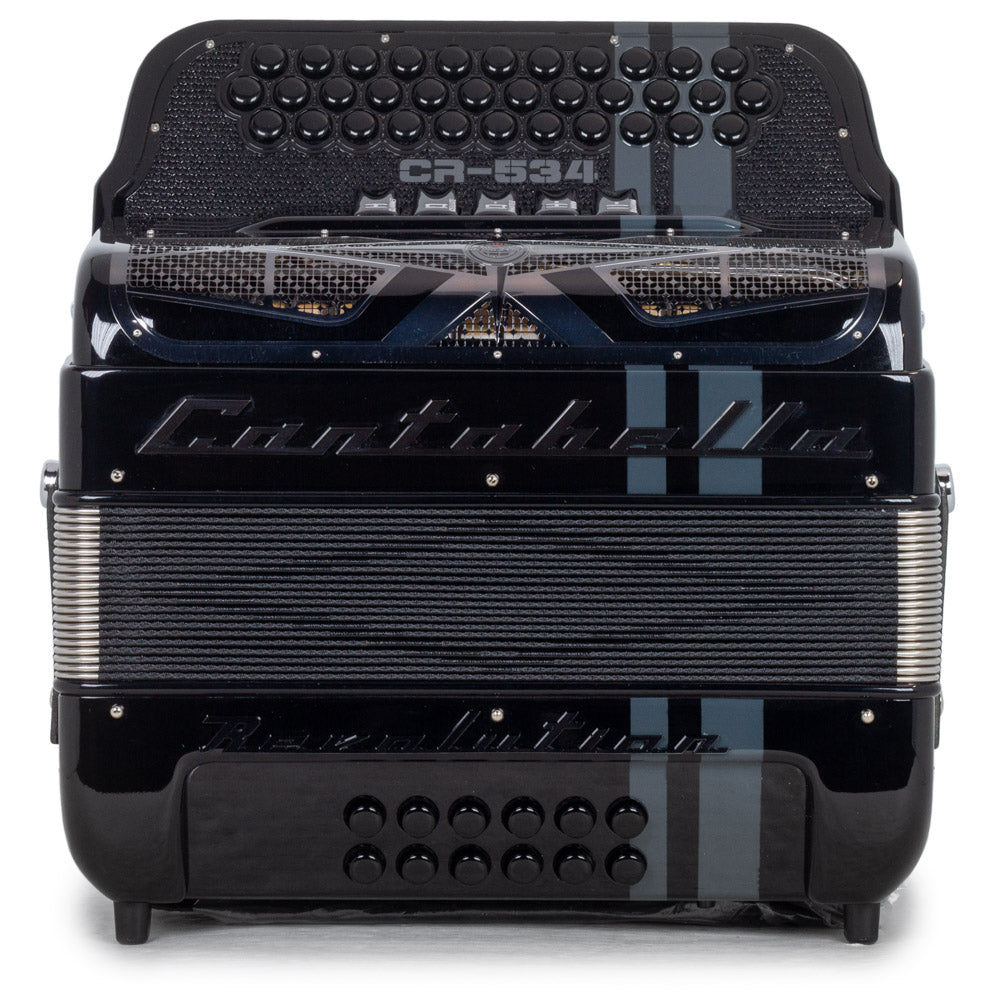 Cantabella Revolution 534 5 Switches FBE Glossy Black-accordion-Cantabella- Hermes Music