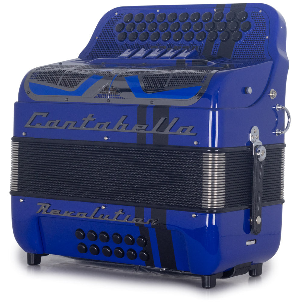 Cantabella Revolution 534 5 Switches FBE Glossy Blue-accordion-Cantabella- Hermes Music