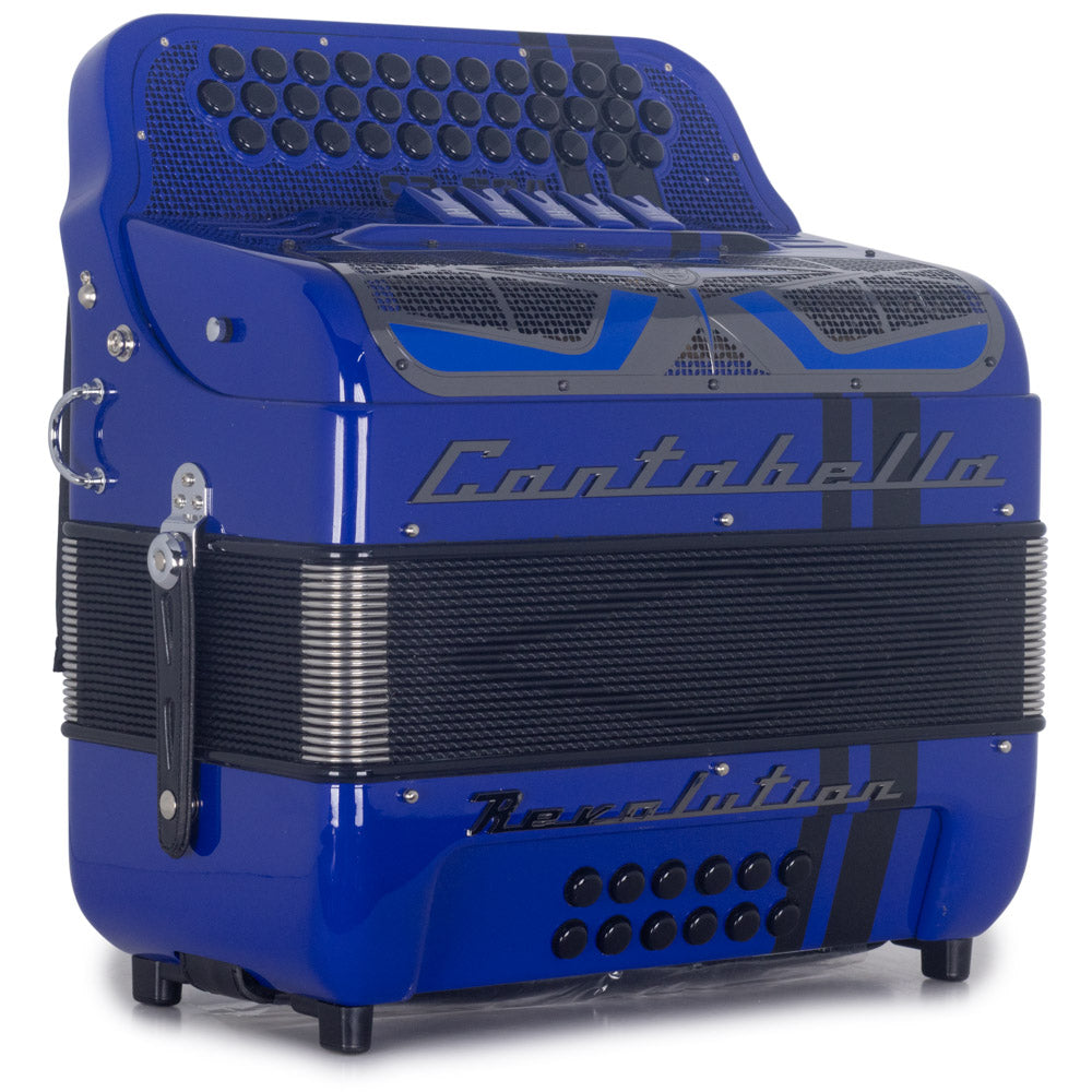 Cantabella Revolution 534 5 Switches FBE Glossy Blue-accordion-Cantabella- Hermes Music