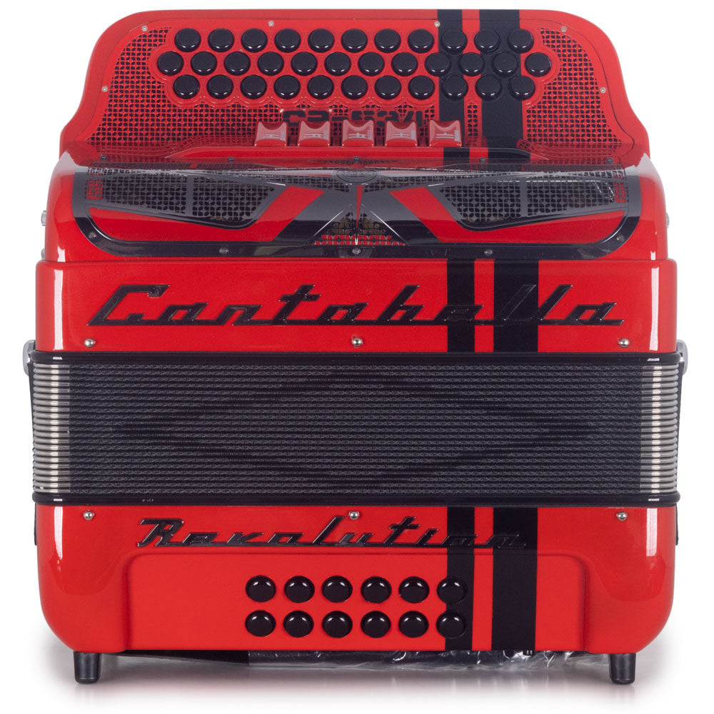 Cantabella Revolution 534 Accordion 5 Switch FBE Red-accordion-Cantabella- Hermes Music