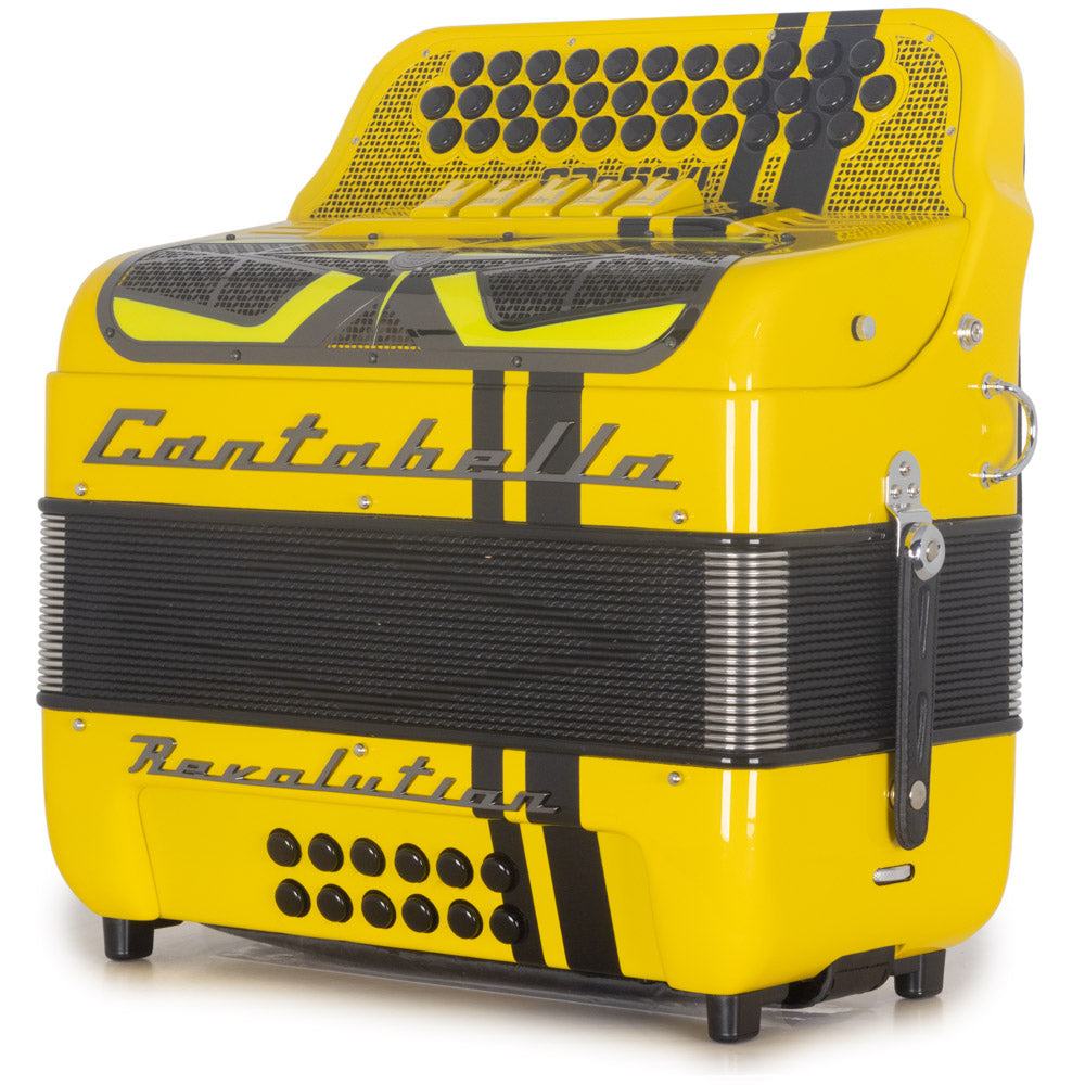 Cantabella Revolution 634 Accordion 6 Switch FBE/GCF Yellow-accordion-Cantabella- Hermes Music