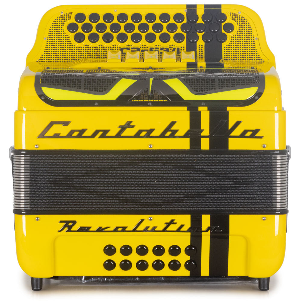 Cantabella Revolution 634 Accordion 6 Switch FBE/GCF Yellow-accordion-Cantabella- Hermes Music