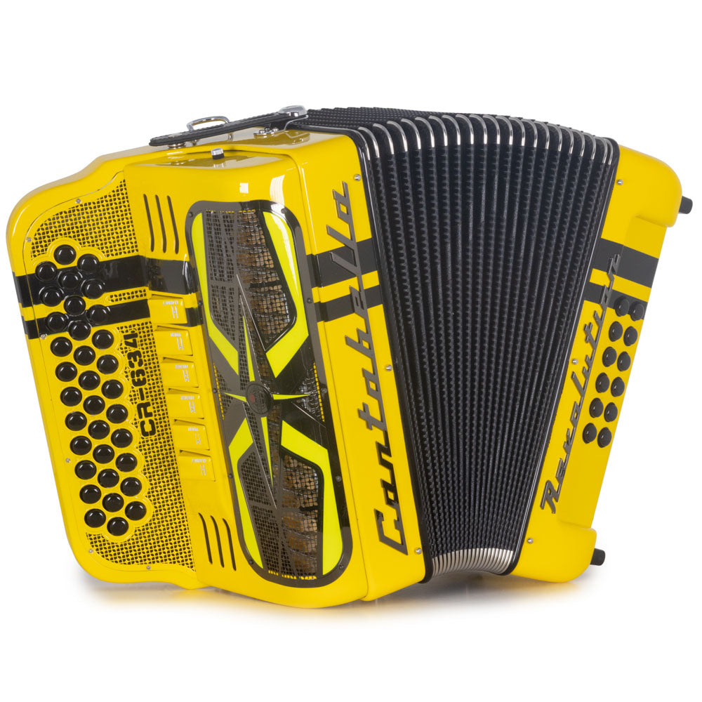 Cantabella Revolution 634 Accordion 6 Switch FBE/GCF Yellow-accordion-Cantabella- Hermes Music