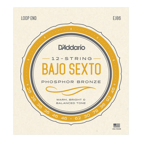D'Addario Strings for Bajo Sexto J86-accessories-Daddario- Hermes Music