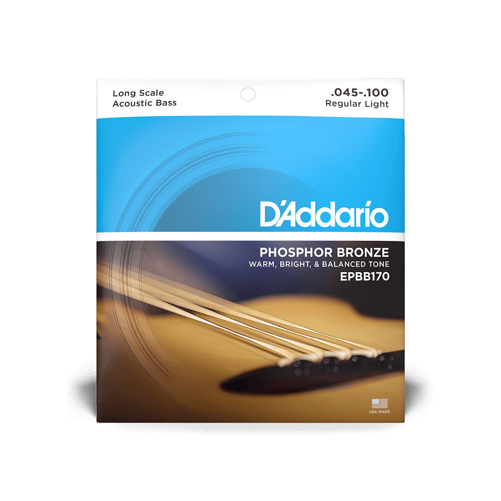 D'Addario phosphor bronze wound acoustic bass strings-accessories-Daddario- Hermes Music