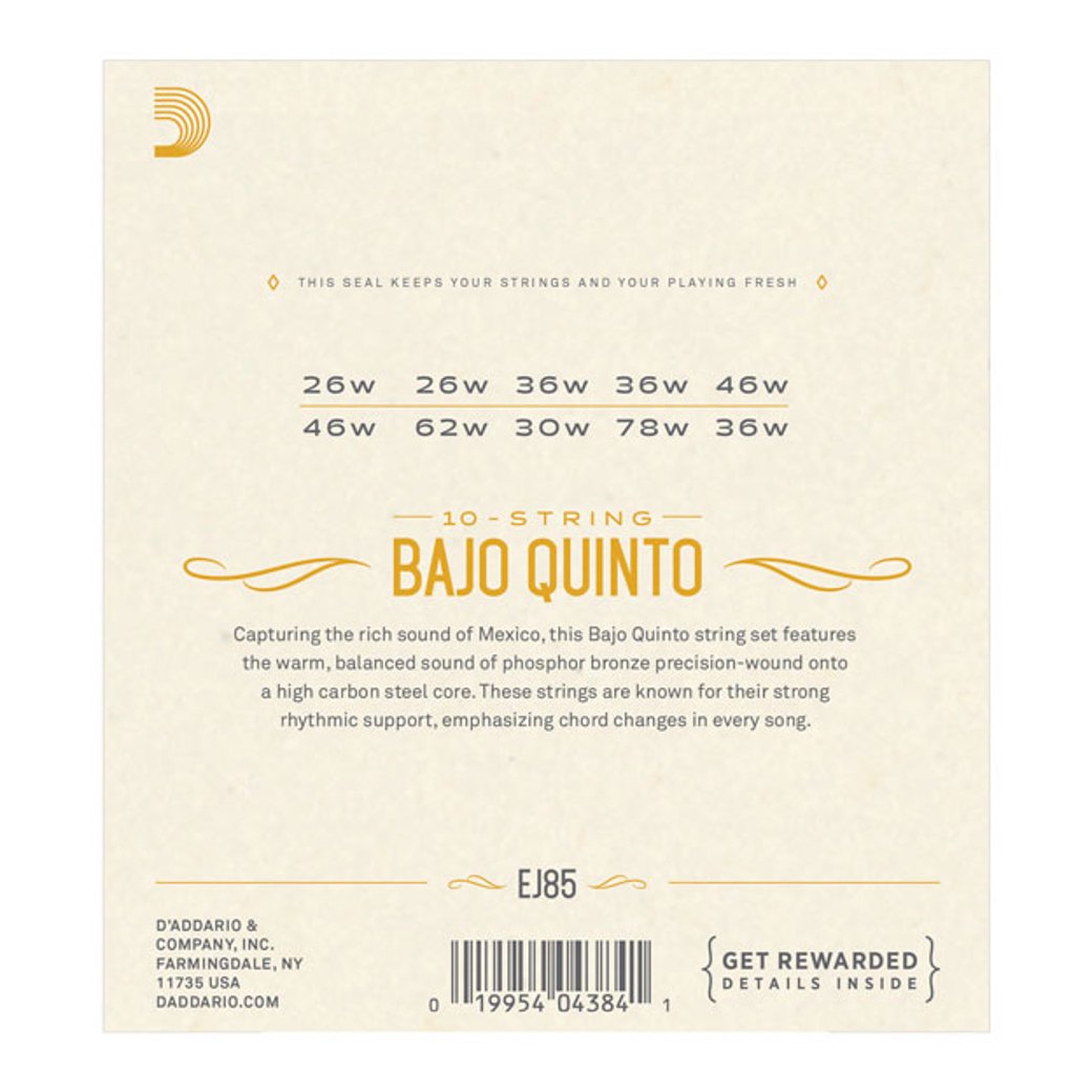 Daddario Strings for Bajo Quinto EJ85-accessories-Daddario- Hermes Music