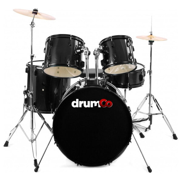 Drumco Obelix Drum Set Black with Chrome Hardware-Drum Kits-Drumco- Hermes Music