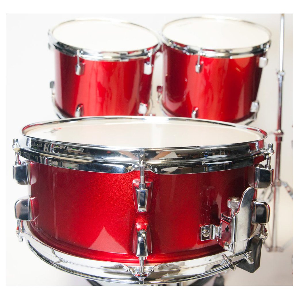 Drumco Obelix Drum Set Red with Chrome Hardware-Drum Kits-Drumco- Hermes Music