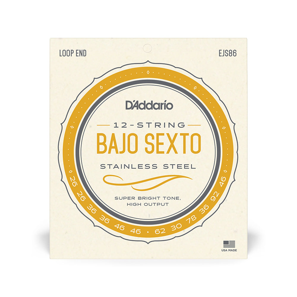 D'Addario EJS86 Bajo Sexto 12-String Set