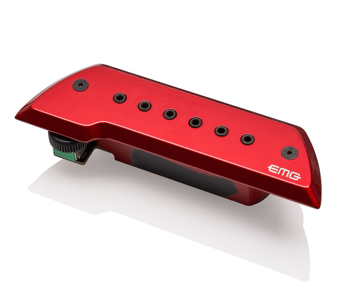 EMG Red Chrome Pickup for Guitars and Bajo Quintos-accessories-EMG-Hermes Music