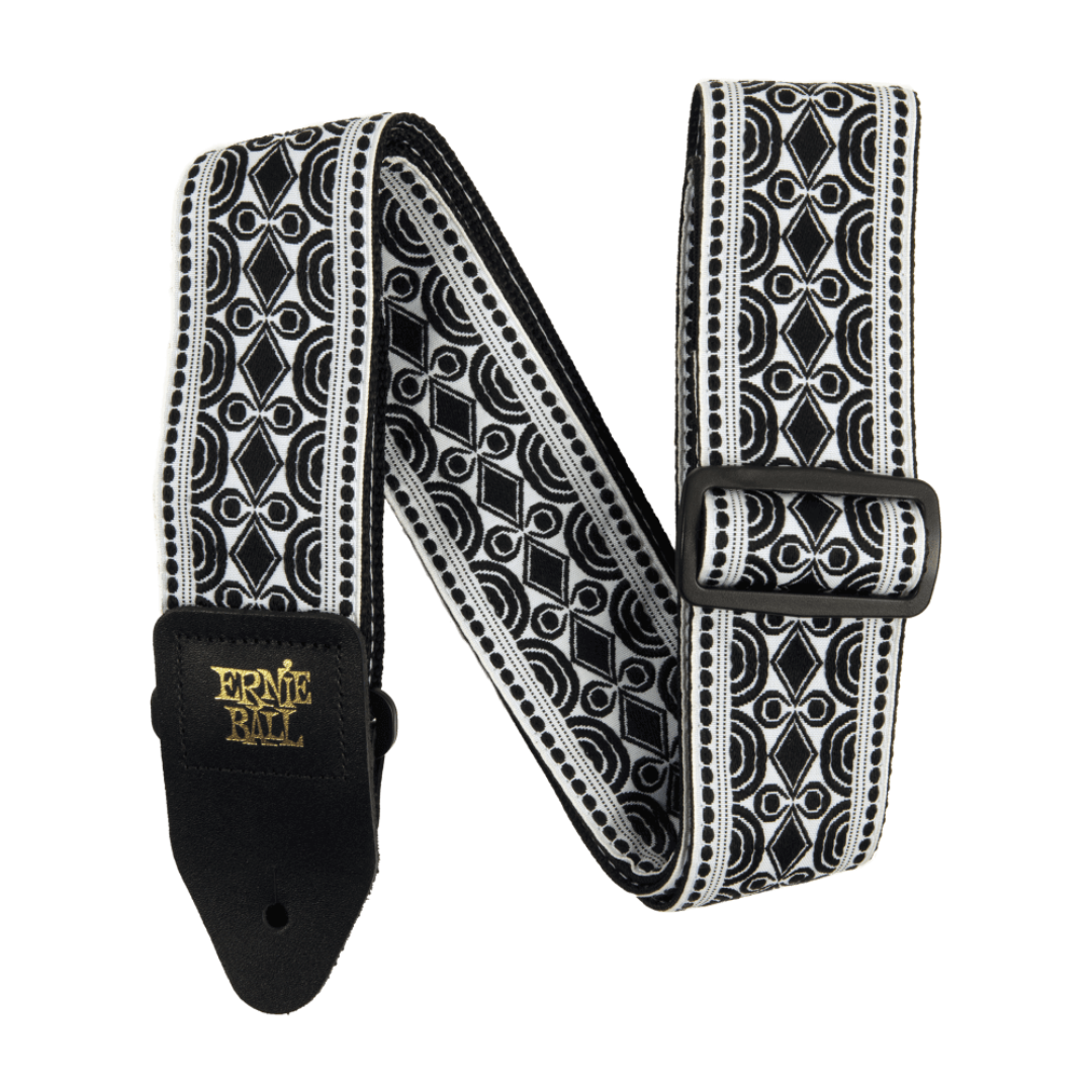 Ernie Ball P05319 Classic Jacquard Guitar Strap/Bass Strap - Beatnik Black-Guitar Accessories-Ernie Ball- Hermes Music