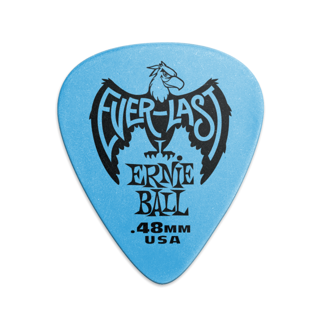 Ernie Ball P09181 Everlast Picks - 0.48MM Blue - 12 Pack-Guitar Accessories-Ernie Ball- Hermes Music