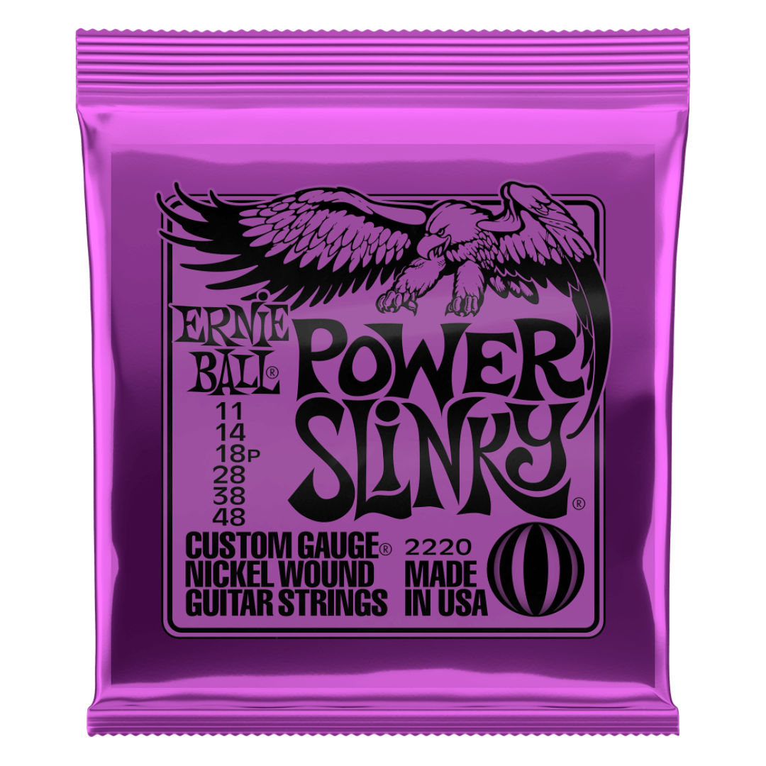 Ernie Ball Power Slinky Nickel Wound Electric Guitar Strings 11-48 Gauge-Guitar Accessories-Ernie Ball- Hermes Music