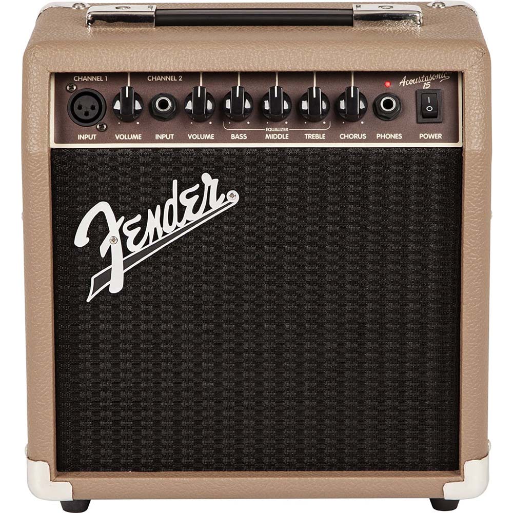 Fender Acoustasonic 15W Amplifier-guitar amp-Fender- Hermes Music