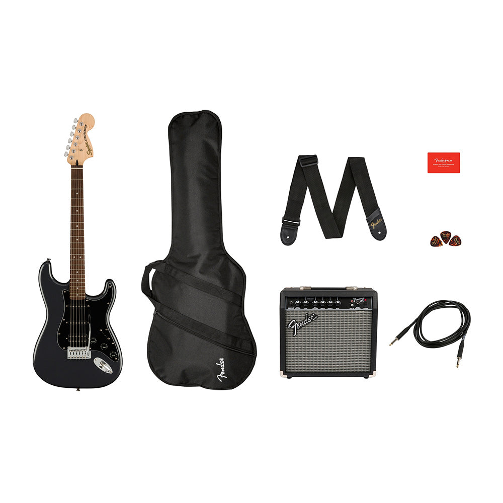 Fender Affinity Series Stratocaster HSS Pack Black-guitar-Fender- Hermes Music