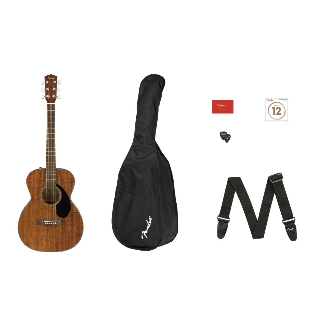 Fender CC-60S Concert Pack V2, All-Mahogany-bundle-Fender- Hermes Music