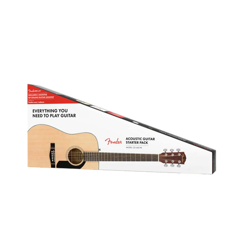 Fender CD-60S Dreadnaught Pack V2 Natural-guitar-Fender- Hermes Music