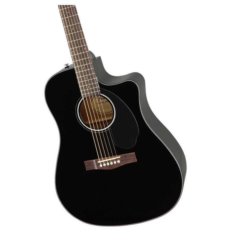 Fender CD-60SCE Acoustic/Electric Dreadnought Black Guitar guy-guitar-Fender- Hermes Music