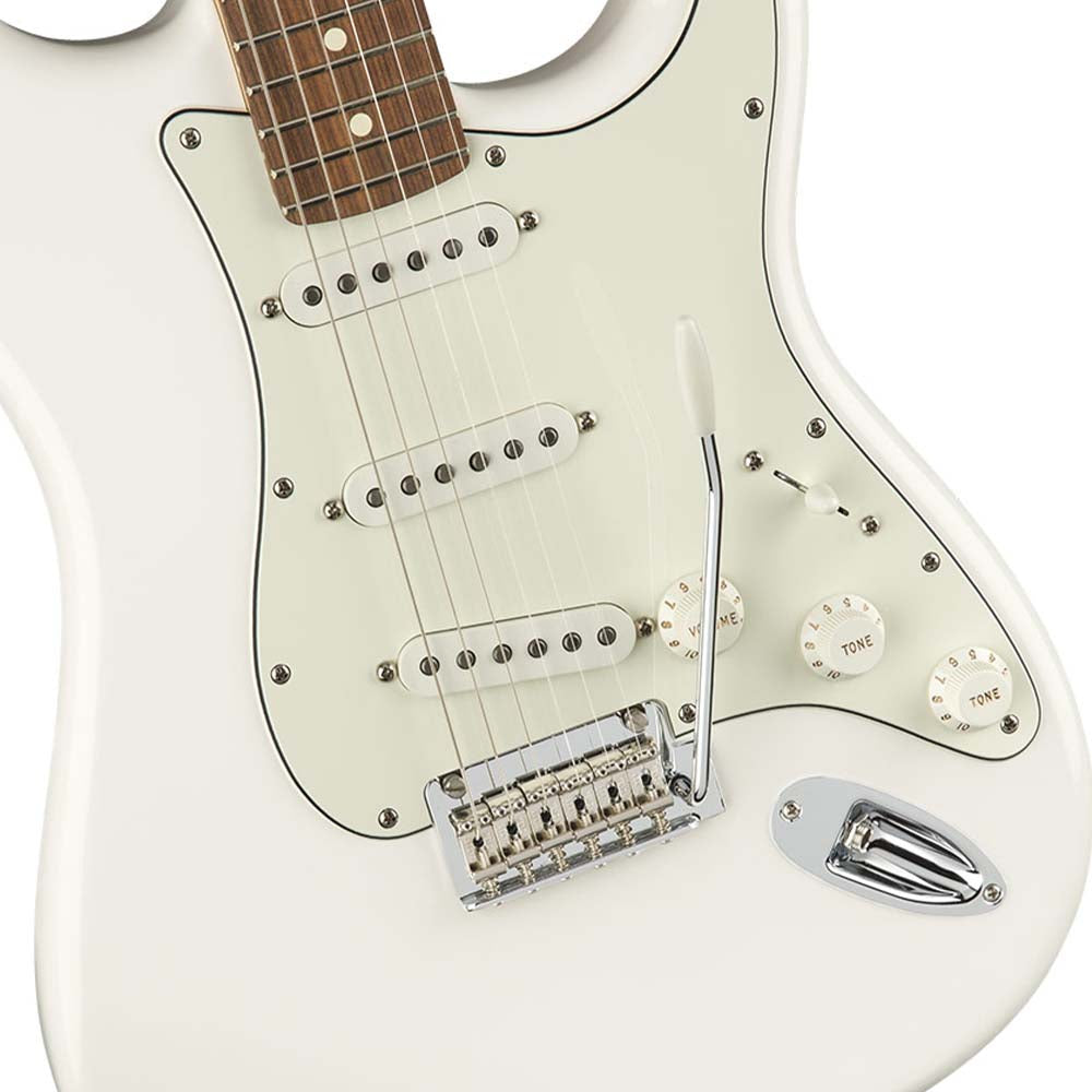 Fender Player Strat PF Electric Guitar Polar White-Guitar-Fender- Hermes Music