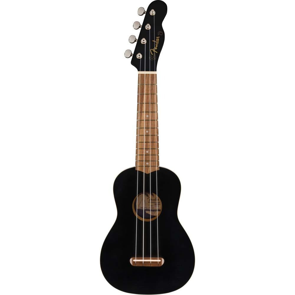 Fender Venice Soprano Black Ukulele-ukulele-Fender- Hermes Music