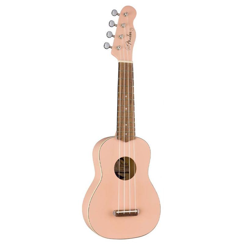 Fender® Venice Soprano Shell Pink Ukulele-ukulele-Fender- Hermes Music