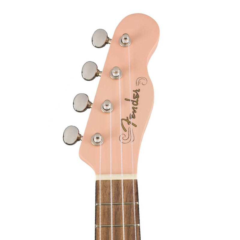 Fender® Venice Soprano Shell Pink Ukulele-ukulele-Fender- Hermes Music