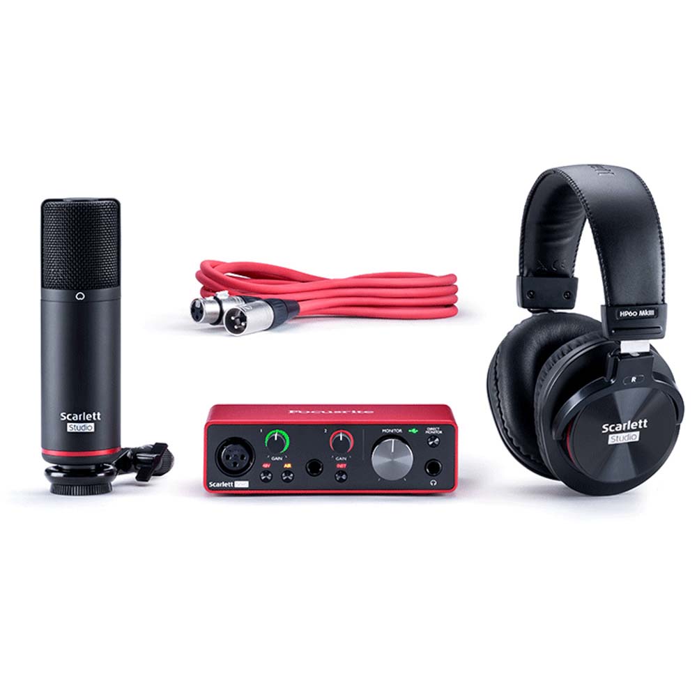 Focusrite Scarlett Solo Studio Pack with Microphone and Headphones