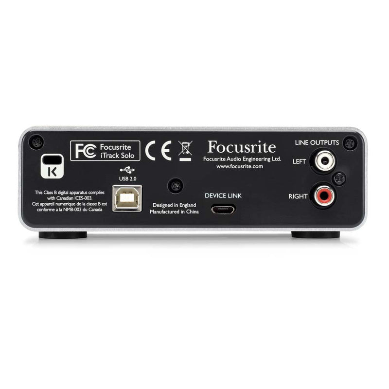 Focusrite iTrack Solo iOS Audio Interface with Lightning Connector-interface-Focusrite- Hermes Music