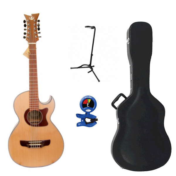 Fortaleza Bajo Quinto F1 with Hard Case, Stand, and Tuner-bundle-Fortaleza- Hermes Music