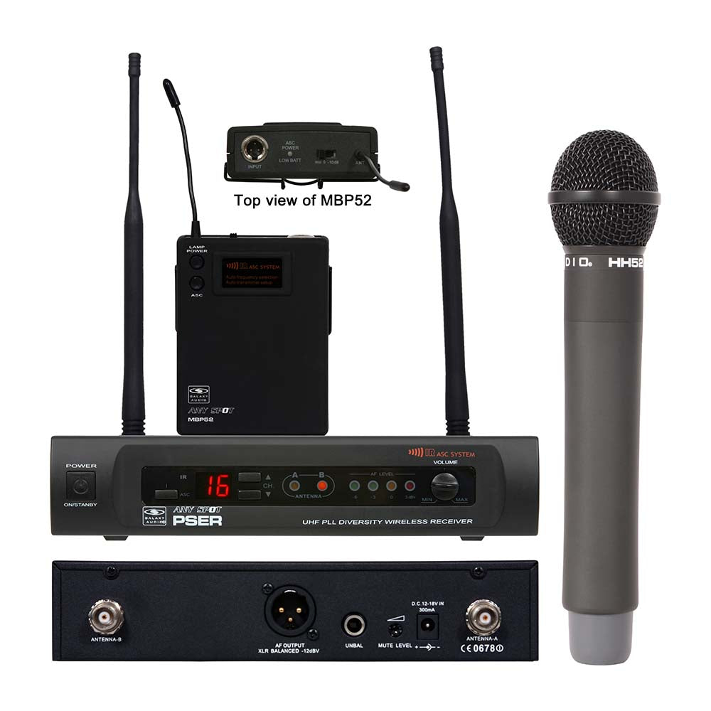 Galaxy PSE Economical 16 Ch L Rackable Wireless Mic System-wireless system-Galaxy Audio- Hermes Music