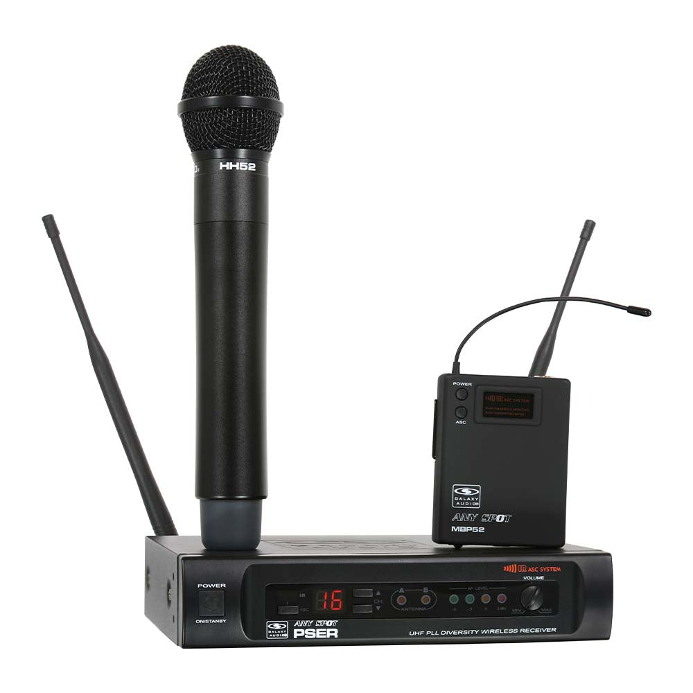 Galaxy PSE Economical 16 Ch L Rackable Wireless Mic System-wireless system-Galaxy Audio- Hermes Music