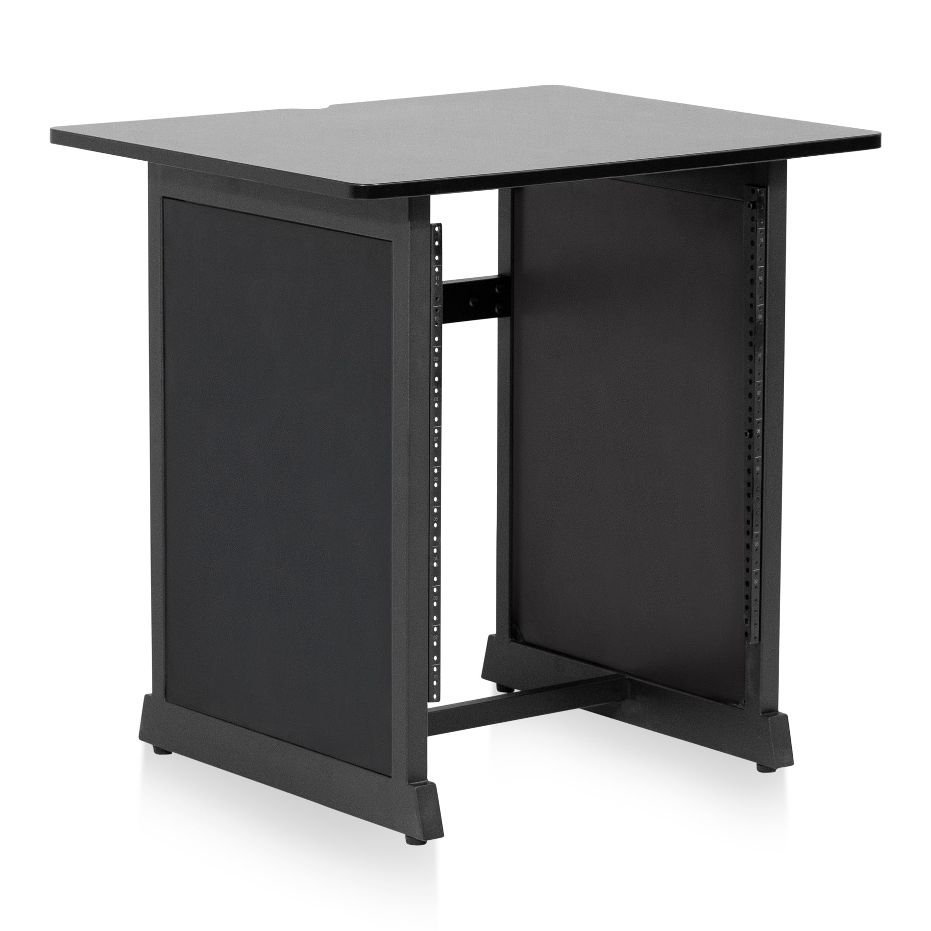 Gator Content Creator Furniture Series 12U Studio Rack Table in Black Finish-Musical Keyboard Stands-Gator- Hermes Music